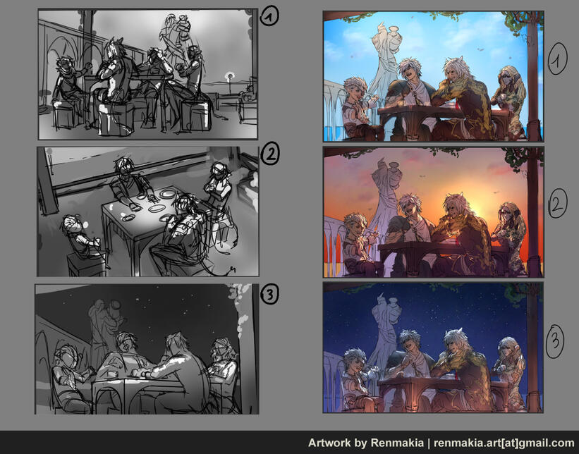 Thumbnails and color / lighting variations